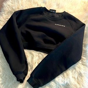 Alphalete crop top xs classic crew Like new